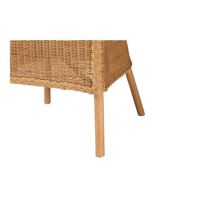 bali & pari Camelia Bohemian Light Honey Rattan Dining Chair