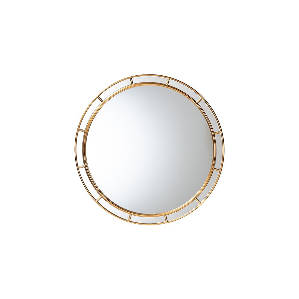Ulvi Antique Goldleaf Round Accent Mirror