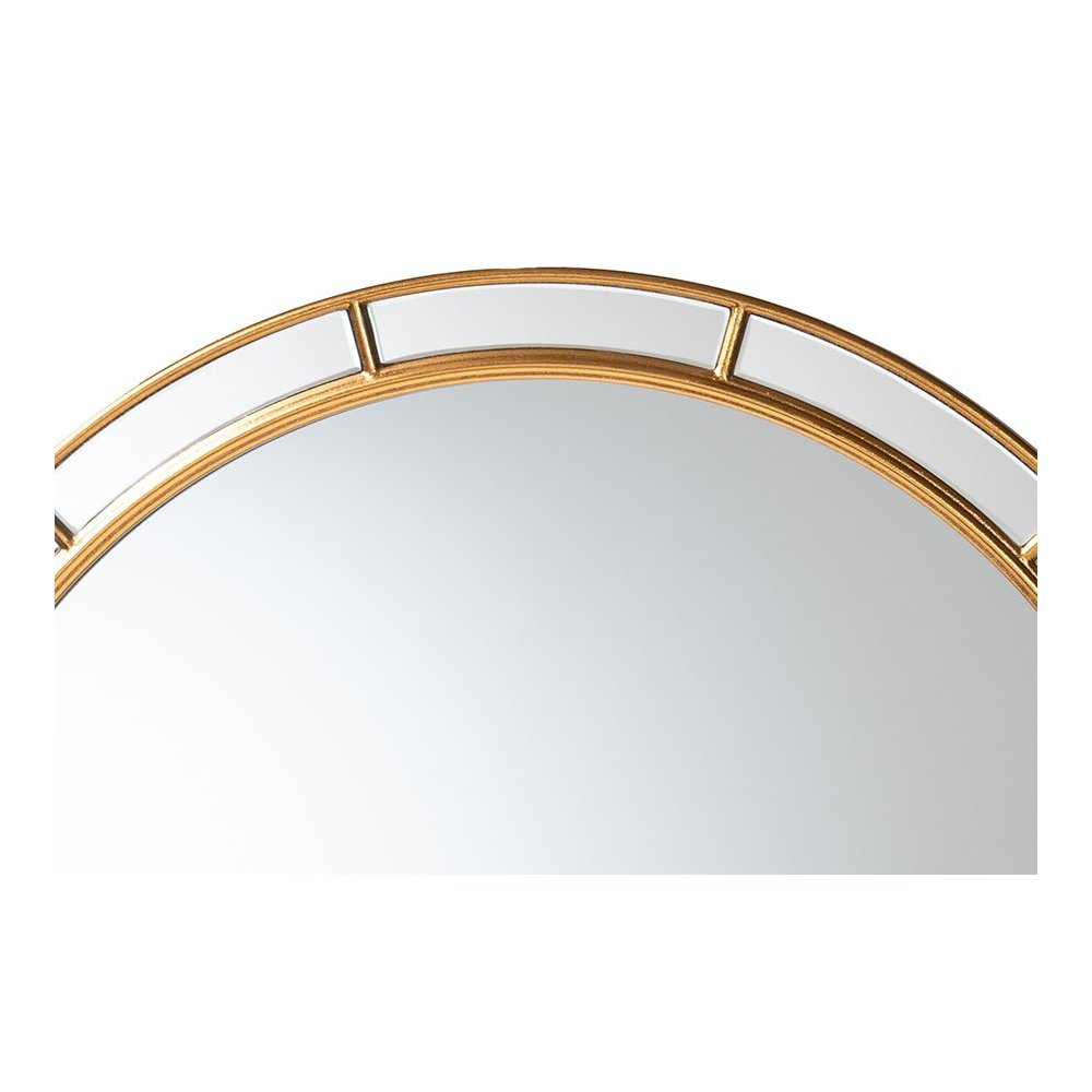 Ulvi Antique Goldleaf Round Accent Mirror