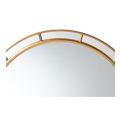 Ulvi Antique Goldleaf Round Accent Mirror