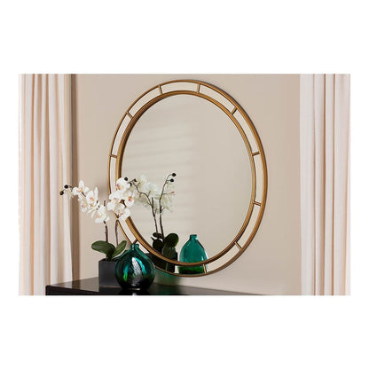 Ulvi Antique Goldleaf Round Accent Mirror