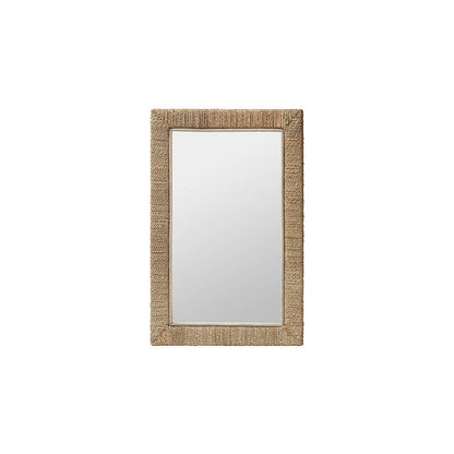 Geralyn Japandi Natural Seagrass Rectangular Wall Mirror