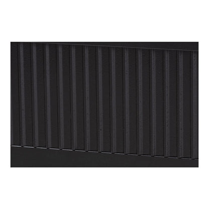 Primrose Mid-Century Black Fluted Wood Queen Size Platform Bed