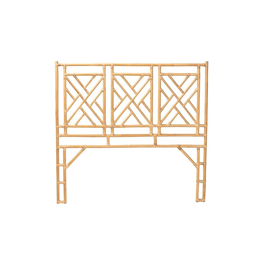 Karavo Bohemian Natural Rattan Queen Size Standalone Headboard