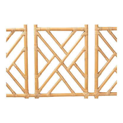 Karavo Bohemian Natural Rattan Queen Size Standalone Headboard