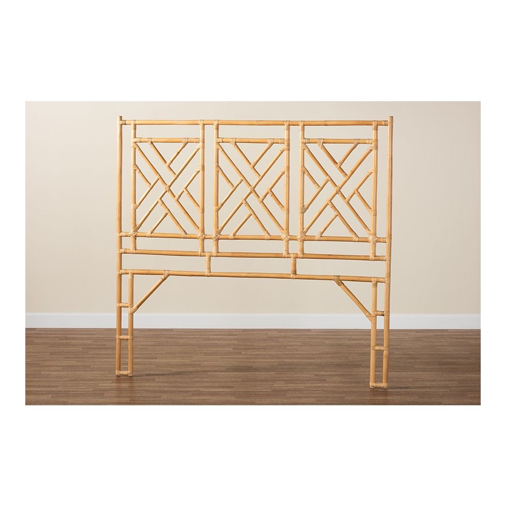 Karavo Bohemian Natural Rattan Queen Size Standalone Headboard
