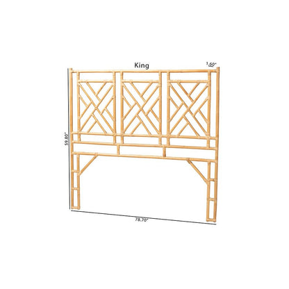 Karavo Bohemian Natural Rattan Queen Size Standalone Headboard