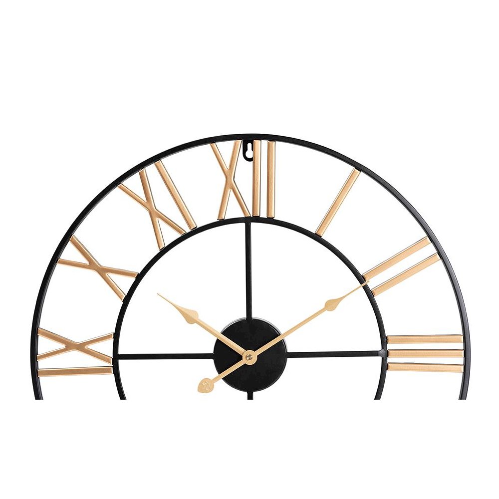 Baxton Studio Auden Modern Industrial Two-Tone Black and Gold Metal Wall Clock