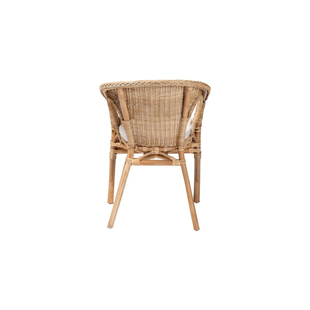 Abbey Modern Bohemian Natural Rattan Dining Chair