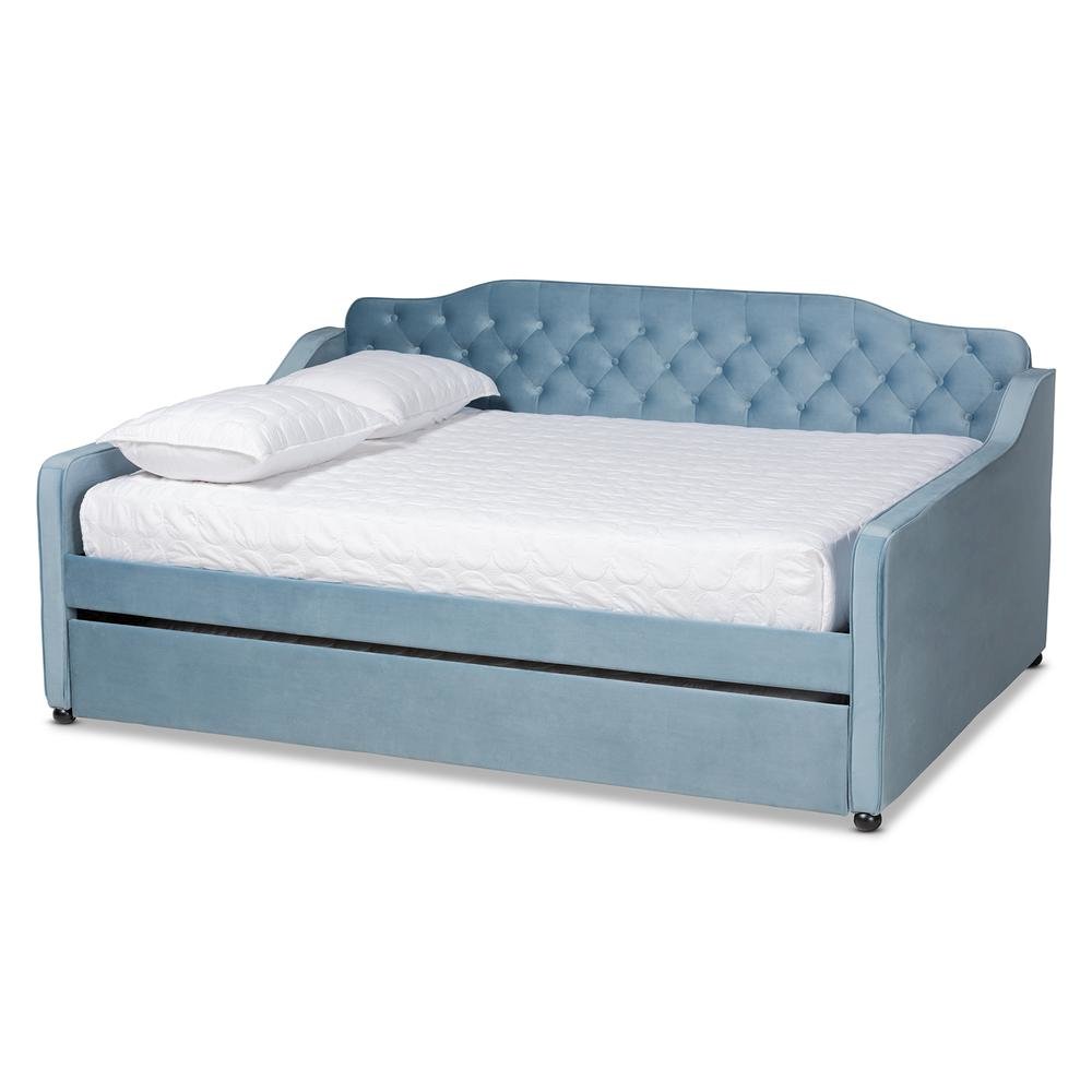 Button Tufted Full Size Daybed with Trundle