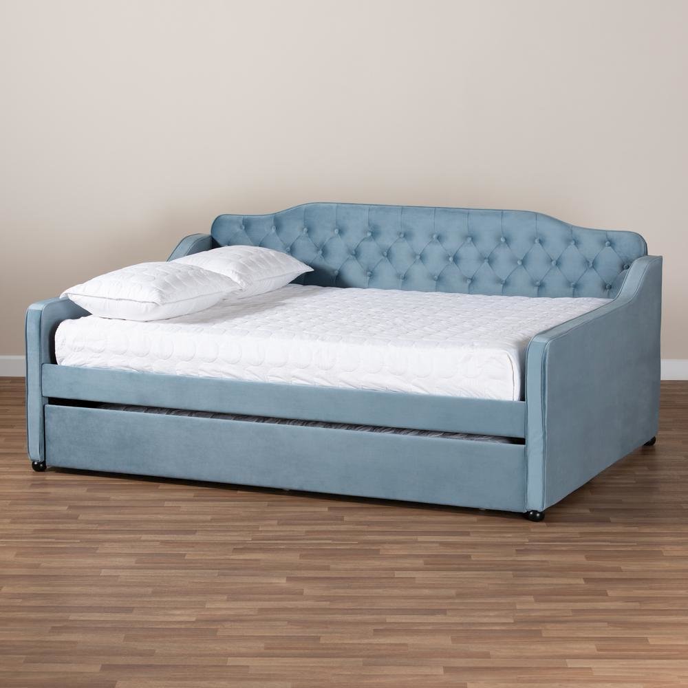 Button Tufted Full Size Daybed with Trundle
