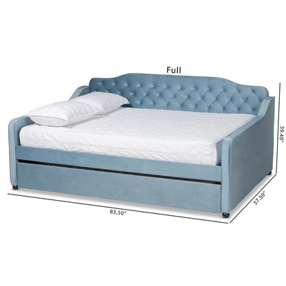 Button Tufted Full Size Daybed with Trundle