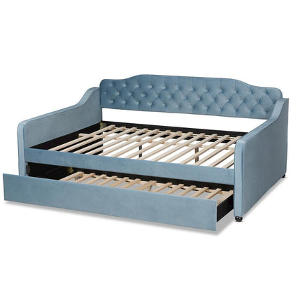 Button Tufted Full Size Daybed with Trundle