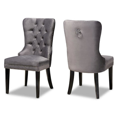 Espresso Finished 2-Piece Wood Dining Chair Set Set