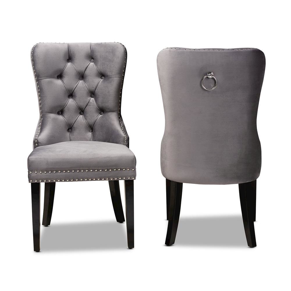 Espresso Finished 2-Piece Wood Dining Chair Set Set