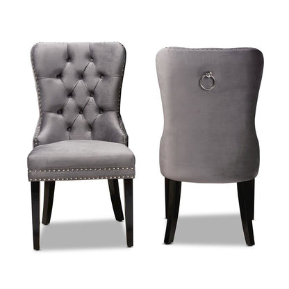 Espresso Finished 2-Piece Wood Dining Chair Set Set