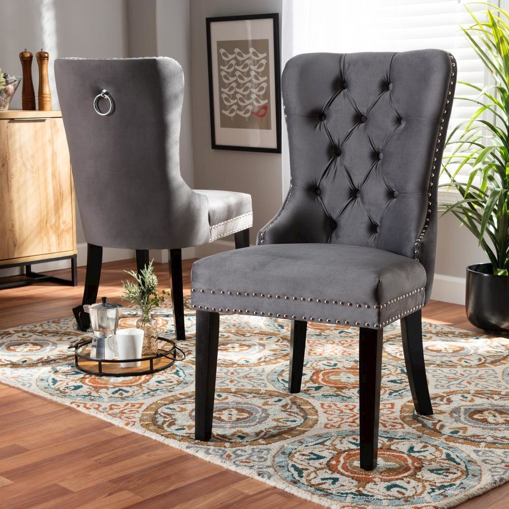 Espresso Finished 2-Piece Wood Dining Chair Set Set