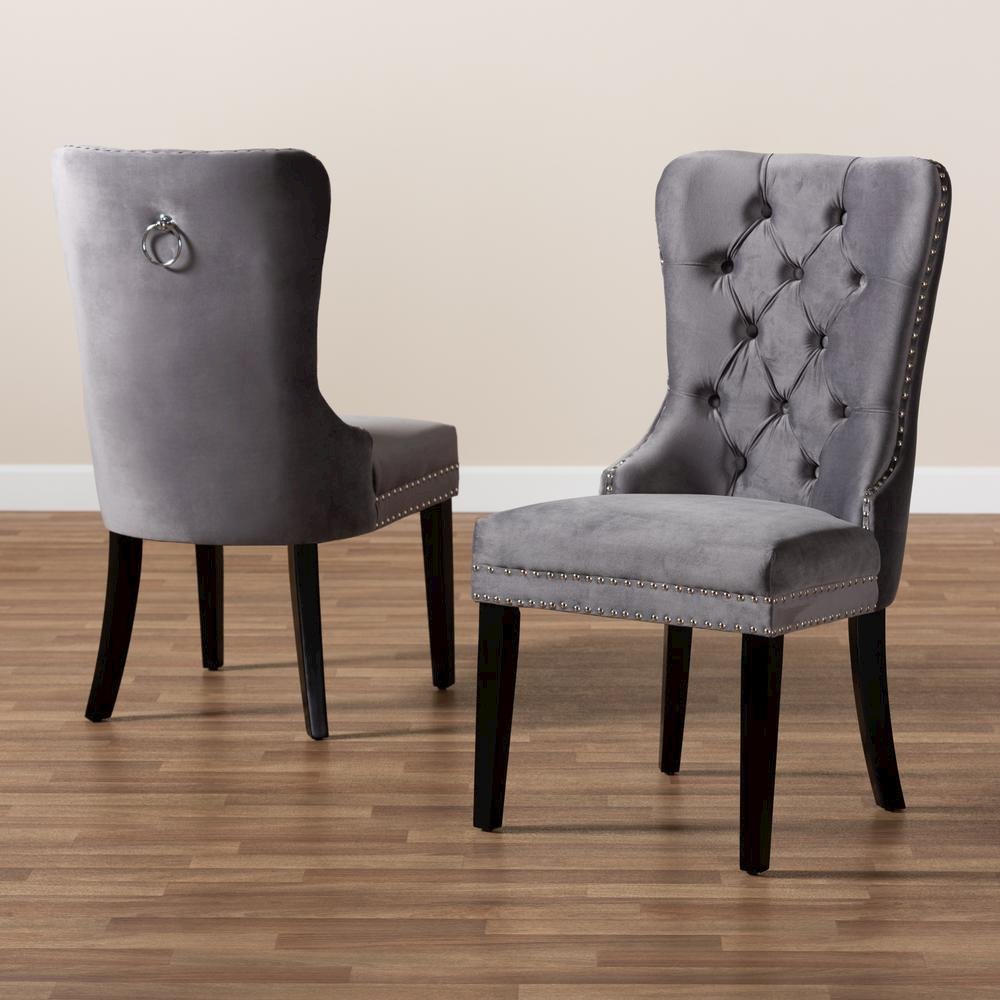 Espresso Finished 2-Piece Wood Dining Chair Set Set