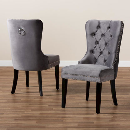 Espresso Finished 2-Piece Wood Dining Chair Set Set