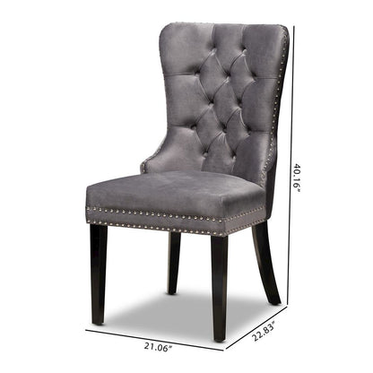Espresso Finished 2-Piece Wood Dining Chair Set Set