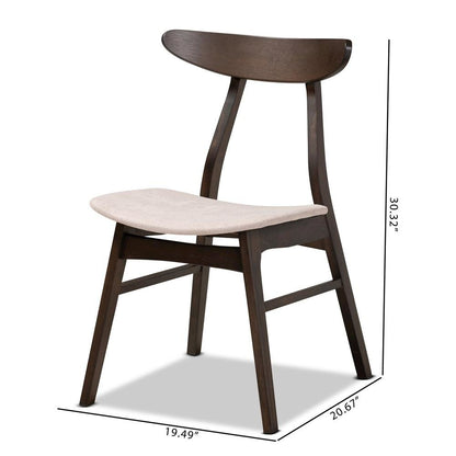 Dark Oak Brown Finished 4-Piece Wood Dining Chair Set Set
