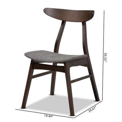 Dark Oak Brown Finished 4-Piece Wood Dining Chair Set Set