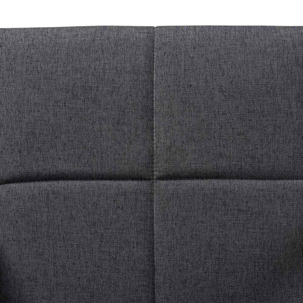 Dark Grey Fabric Upholstered and Walnut Brown Finished Wood 5-Piece Dining Set