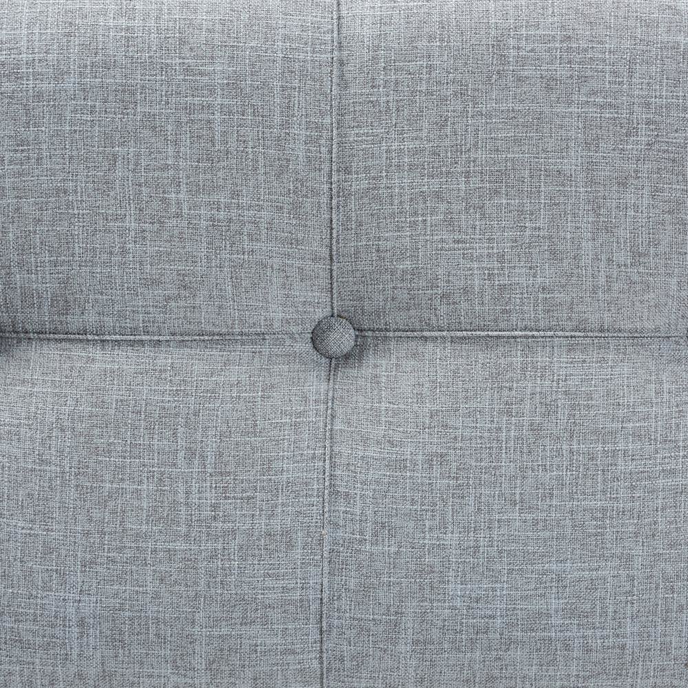 Flynn Modern Transitional Grey Fabric Upholstered 2-Drawer Storage Trunk Ottoman