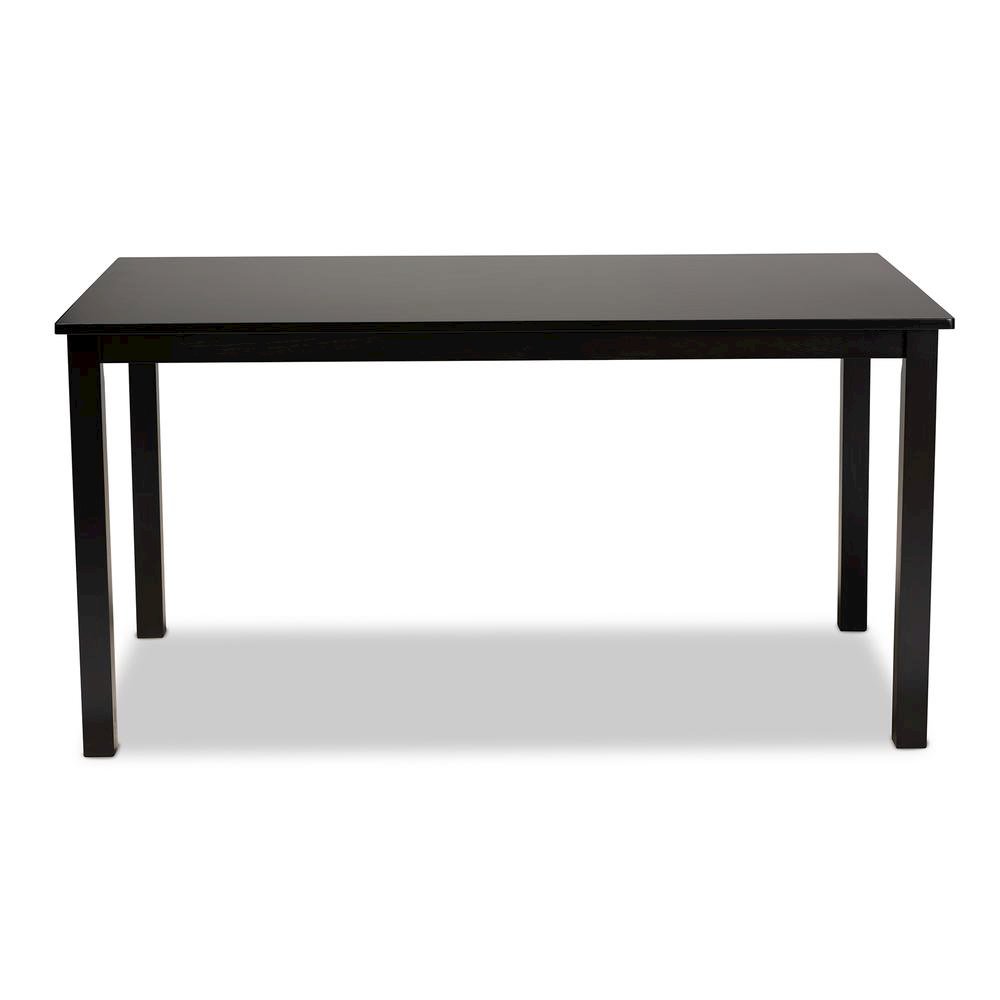 Espresso Brown Finished Rectangular Wood Dining Table