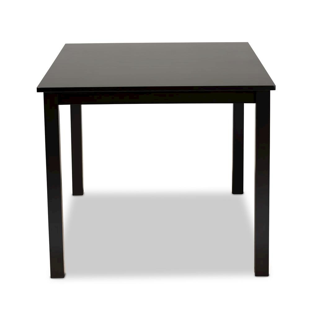 Espresso Brown Finished Rectangular Wood Dining Table