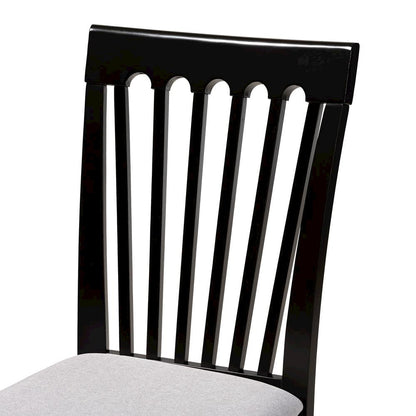 Espresso Brown Finished Wood 2-Piece Dining Chair Set