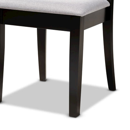 Espresso Brown Finished Wood 2-Piece Dining Chair Set