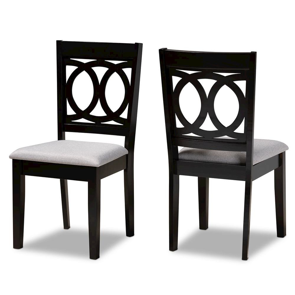 Espresso Brown Finished Wood 2-Piece Dining Chair Set Set