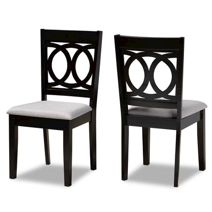 Espresso Brown Finished Wood 2-Piece Dining Chair Set Set