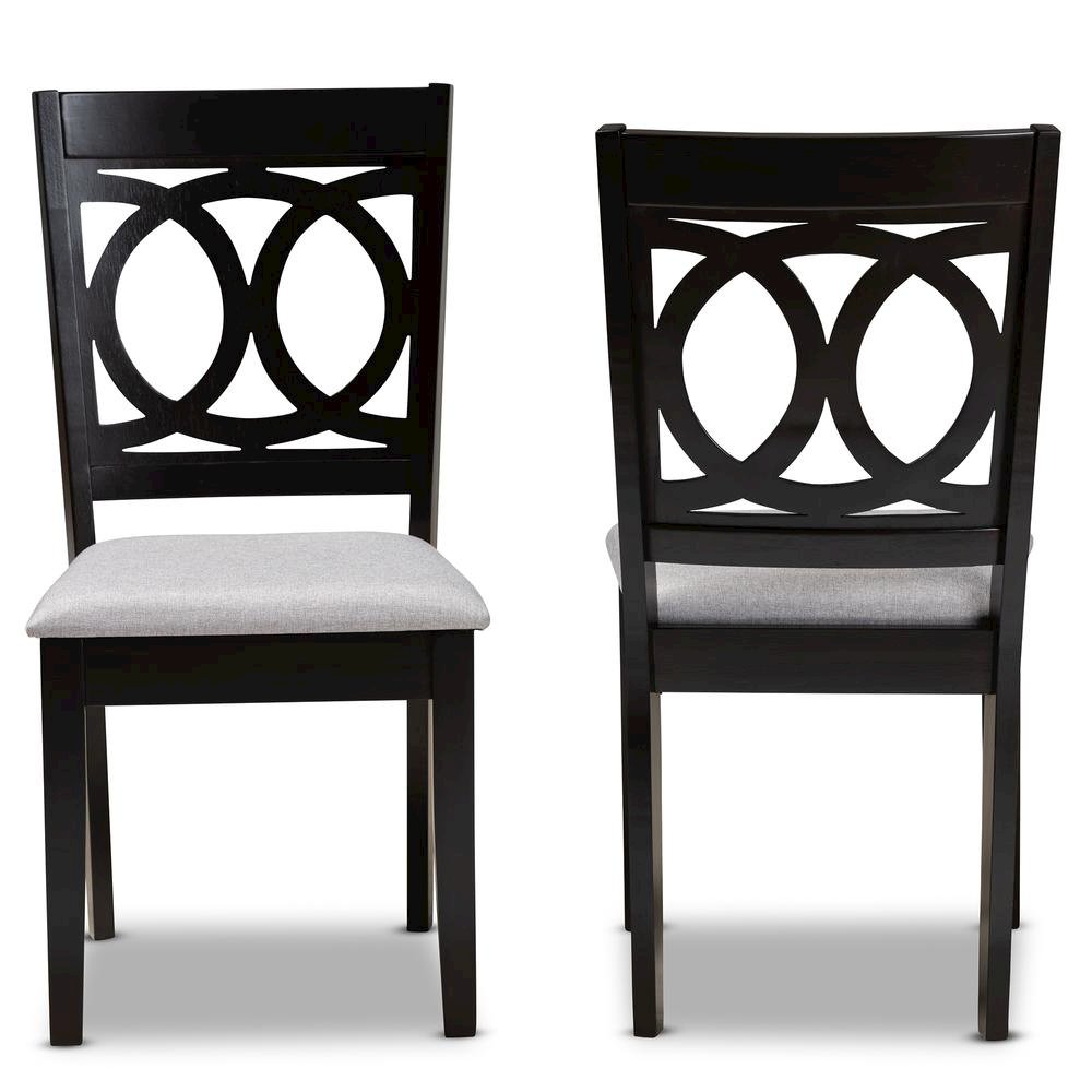 Espresso Brown Finished Wood 2-Piece Dining Chair Set Set