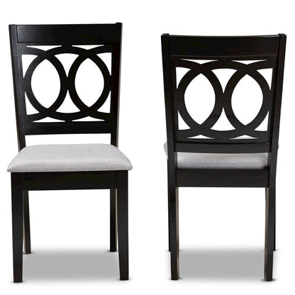 Espresso Brown Finished Wood 2-Piece Dining Chair Set Set