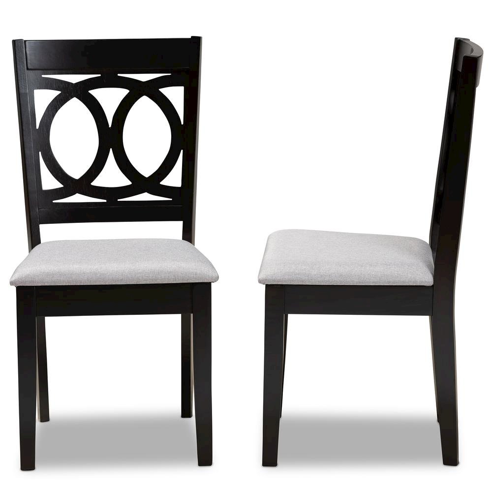 Espresso Brown Finished Wood 2-Piece Dining Chair Set Set