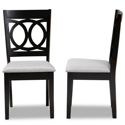 Espresso Brown Finished Wood 2-Piece Dining Chair Set Set