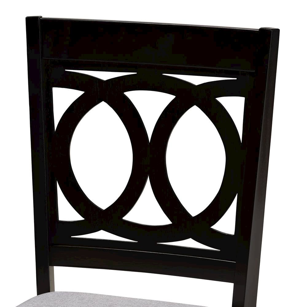 Espresso Brown Finished Wood 2-Piece Dining Chair Set Set