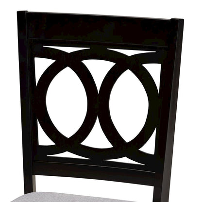Espresso Brown Finished Wood 2-Piece Dining Chair Set Set