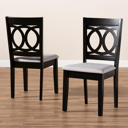 Espresso Brown Finished Wood 2-Piece Dining Chair Set Set