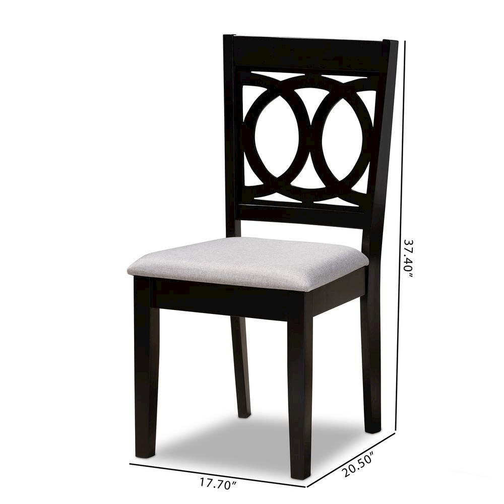 Espresso Brown Finished Wood 2-Piece Dining Chair Set Set