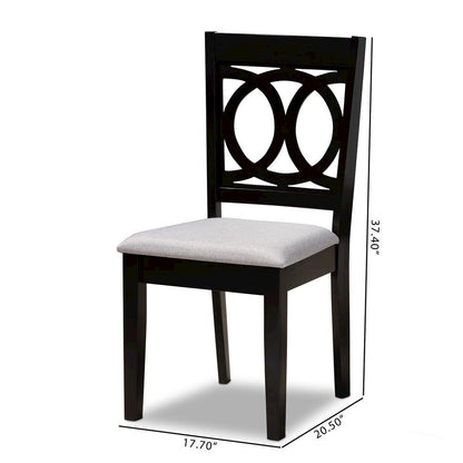 Espresso Brown Finished Wood 2-Piece Dining Chair Set Set