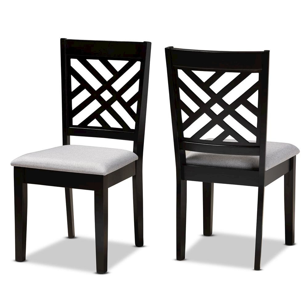 Espresso Brown Finished Wood 2-Piece Dining Chair Set Set