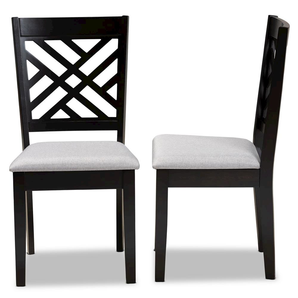 Espresso Brown Finished Wood 2-Piece Dining Chair Set Set