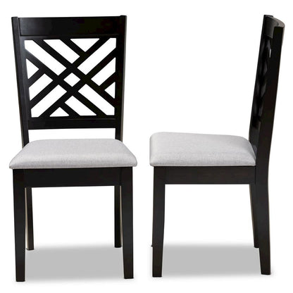 Espresso Brown Finished Wood 2-Piece Dining Chair Set Set