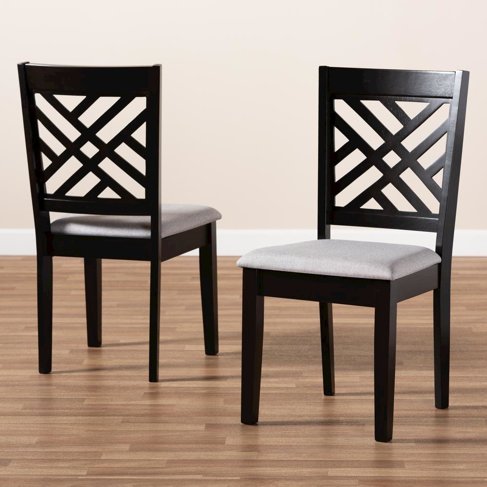 Espresso Brown Finished Wood 2-Piece Dining Chair Set Set
