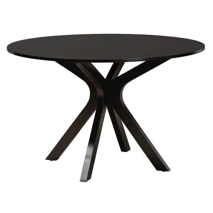 Maya Modern Beige Fabric and Espresso Brown Finished Wood 7-Piece Dining Set