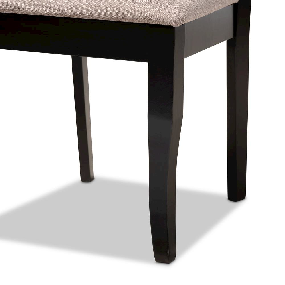 Espresso Brown Finished Wood 2-Piece Dining Chair Set
