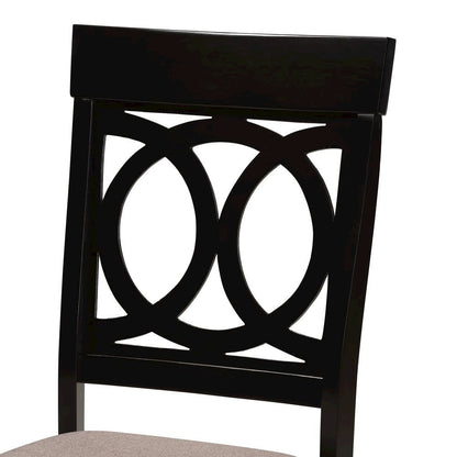 Espresso Brown Finished Wood 2-Piece Dining Chair Set Set